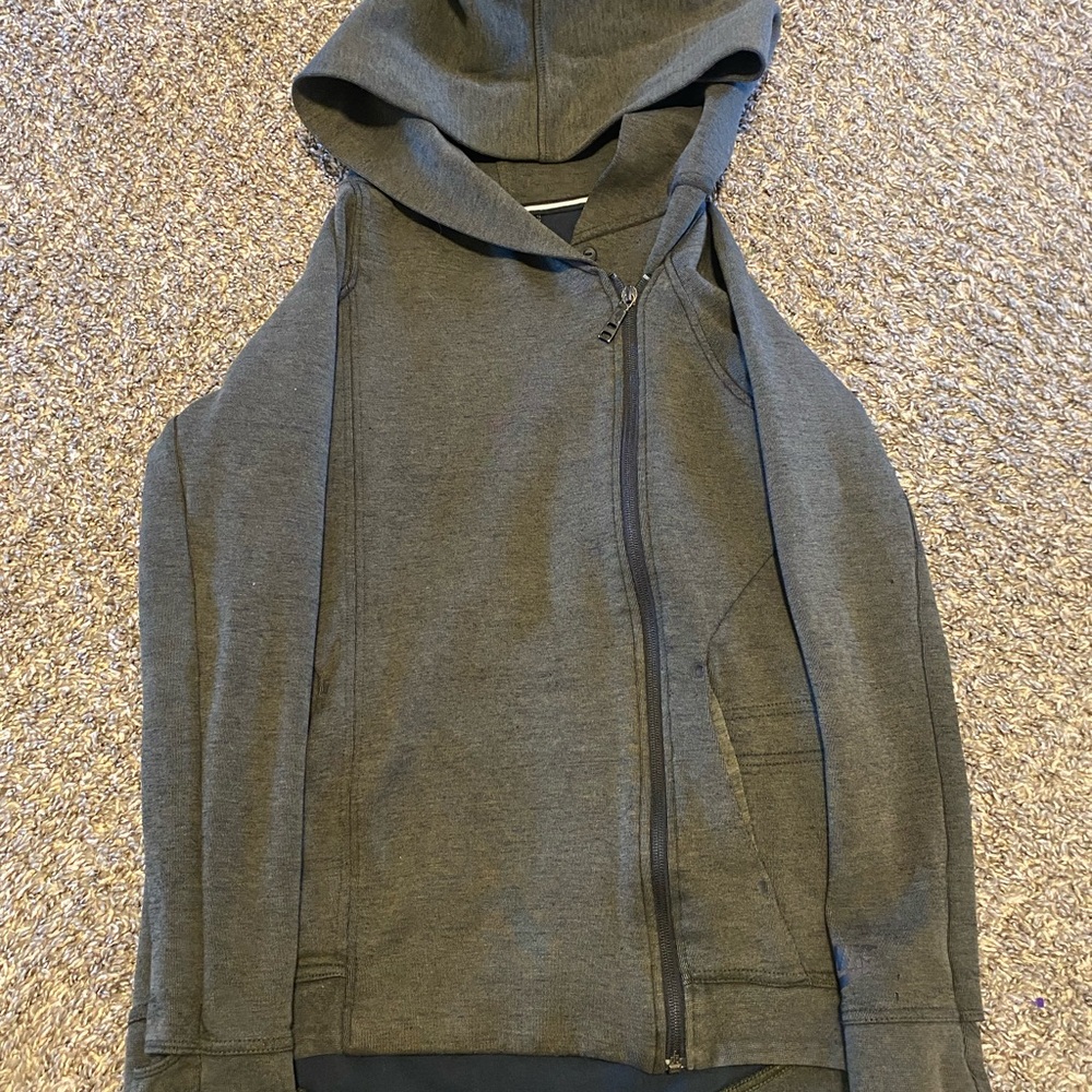 Nike Olive Green Hooded Zip Jacket with Red Label